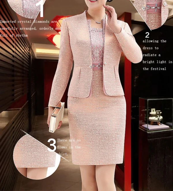 Lace Dresses Knee Length 2 Piece with Jacket