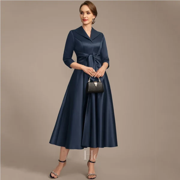 Simple Navy Blue Mother of the Bride Dresses