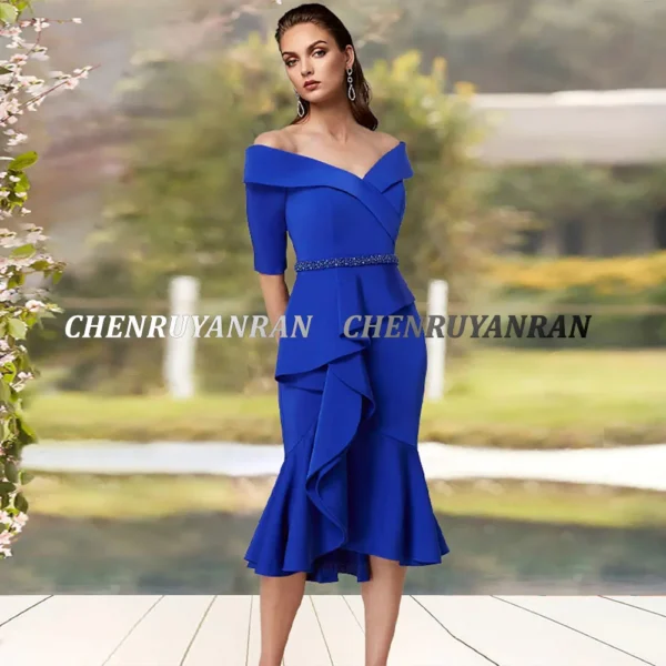 Royal Blue Mother of the Bride Dresses - Image 5