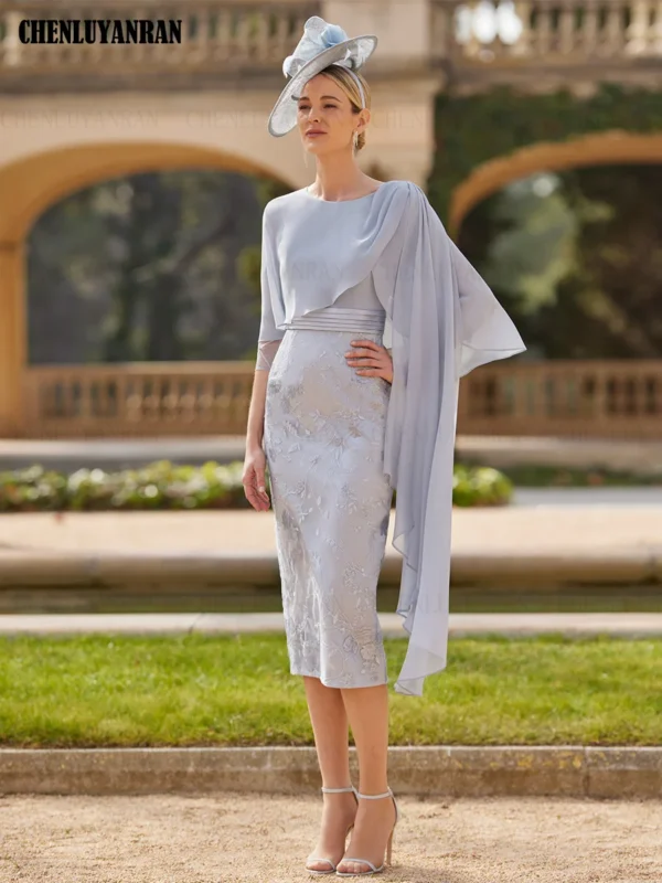 Gray Elegant Mother of the Bride Dresses