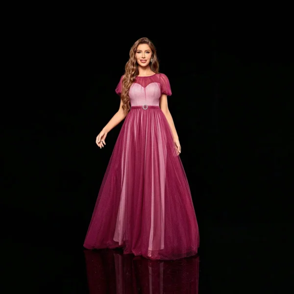 Romantic ruffles full of stars and diamond dress - Image 2