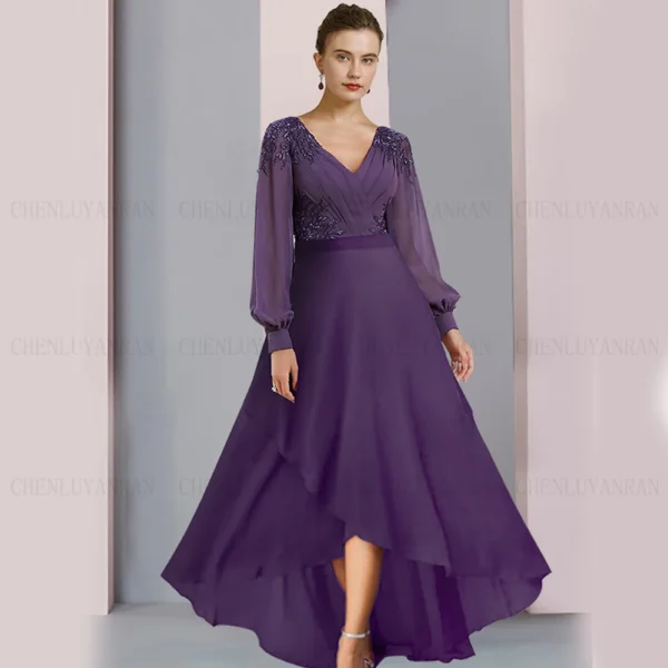 Purple Mother of the Bride Dress