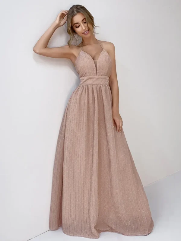 Elegant wire halter dress