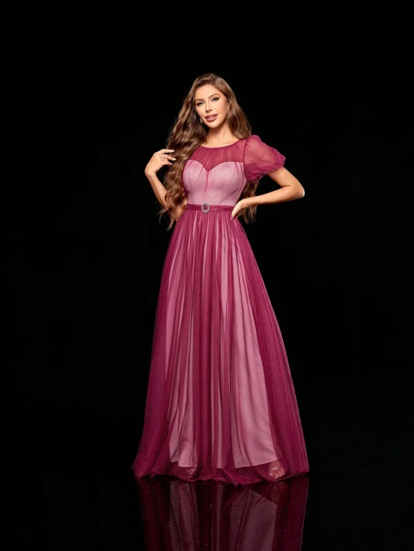 Romantic ruffles full of stars and diamond dress