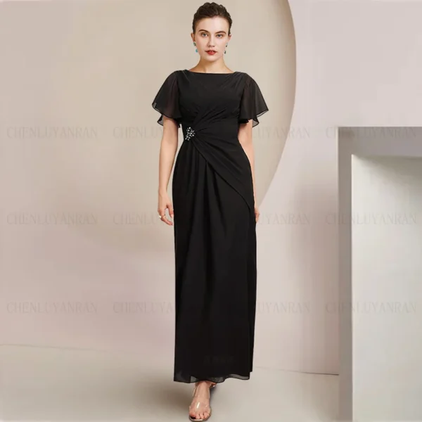 Black Simple Mother of the Bride Dresses